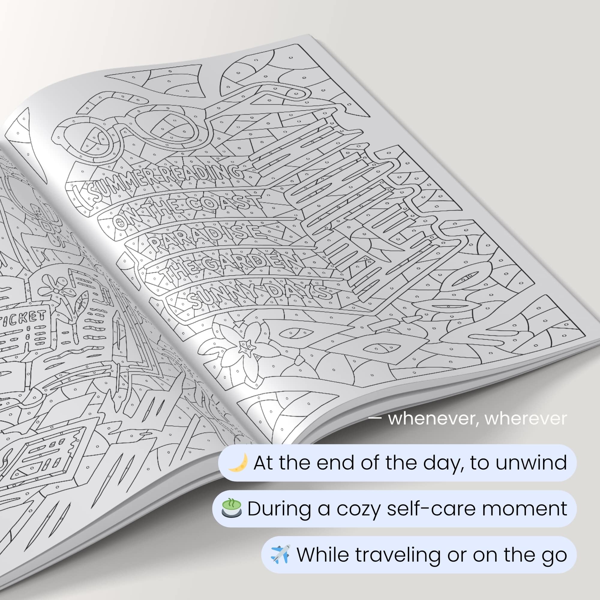 One Color Coloring Book - Summer Edition - Image 5